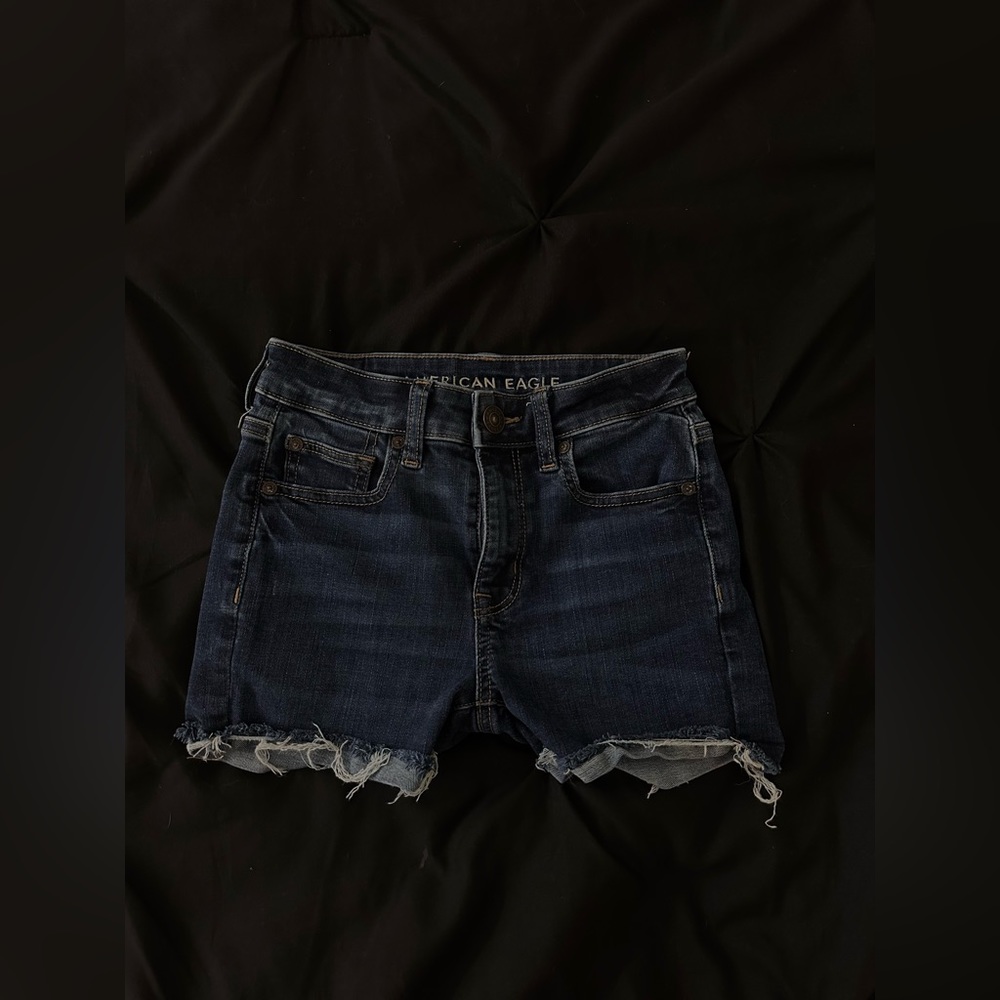American Eagle Dark wash denim shorts in next level stretch